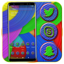 3D Colorful Curve Theme