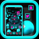 3D Cyan Ball Cubes Launcher