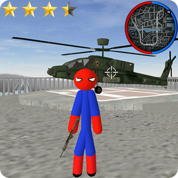 Stickman Spider Rope Hero Gangstar City