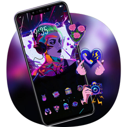 Beautiful Music Girl Theme Galaxy M20 Launcher