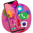 Red paint colorful flower theme  for p30 pro