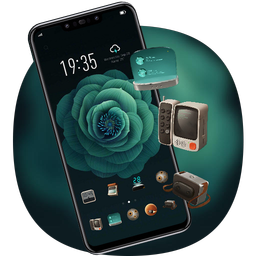 Flower Classic Black Theme Galaxy M20