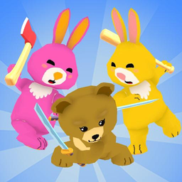 Toys Fight! Bears and Rabbits