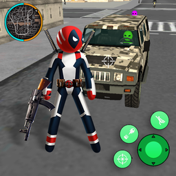 Superhero Stickman Rope Hero Gangstar Mafia