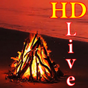 پس زمینه زنده آتش کمپ HD Campfire