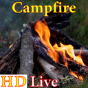 پس زمینه زنده آتش کمپ HD Campfire