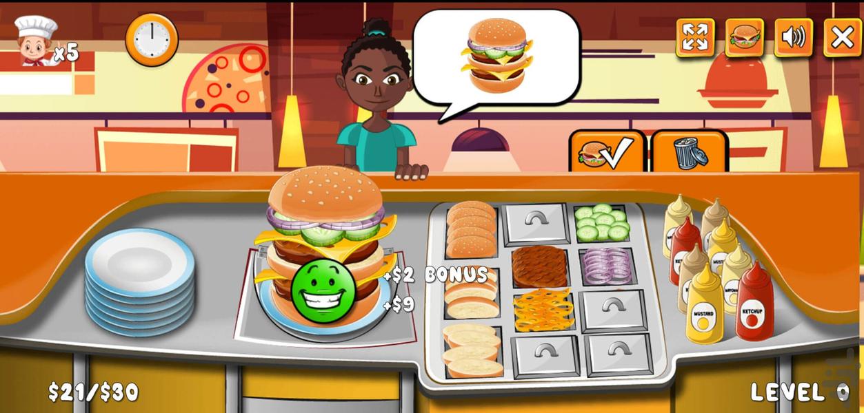 Hamburger game - Gameplay image of android game