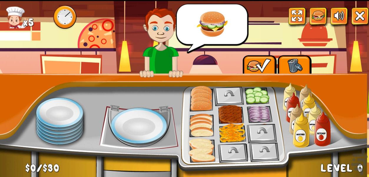 Hamburger game - Gameplay image of android game