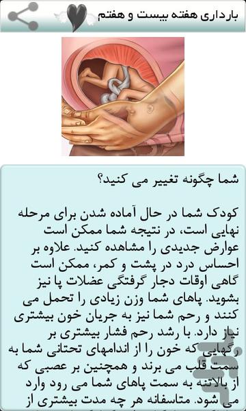 بارداری هفته به هفته - Image screenshot of android app