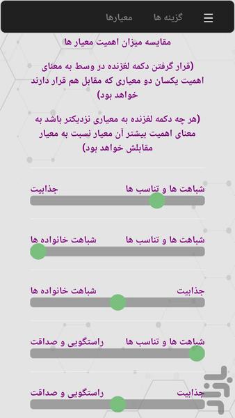 تصمیم گیری با روش AHP - عکس برنامه موبایلی اندروید