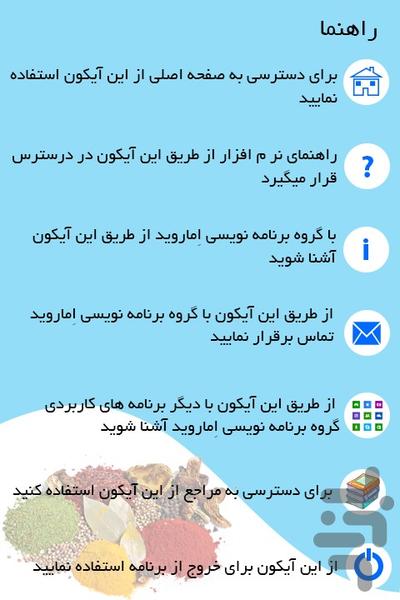 خواص درمانی ادویه ها - عکس برنامه موبایلی اندروید