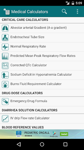 Medical Calculators - عکس برنامه موبایلی اندروید