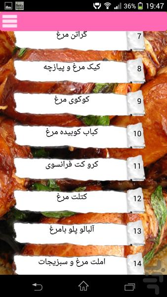 انواع خوراک مرغ - عکس برنامه موبایلی اندروید