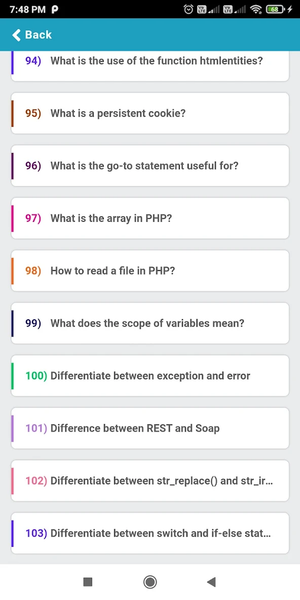 Learn PHP - Example and editor - Image screenshot of android app