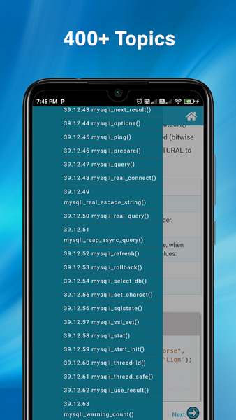 Learn PHP - Example and editor - Image screenshot of android app