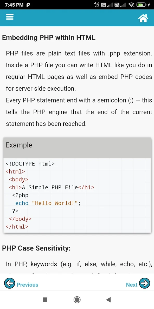 دانلود برنامه Learn PHP - Example and editor اندروید | بازار