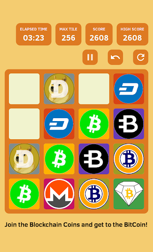 2048 Bitcoin - Gameplay image of android game