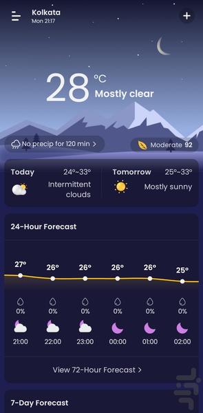 Accurate Weather Plus -هواشناسی پلاس - Image screenshot of android app