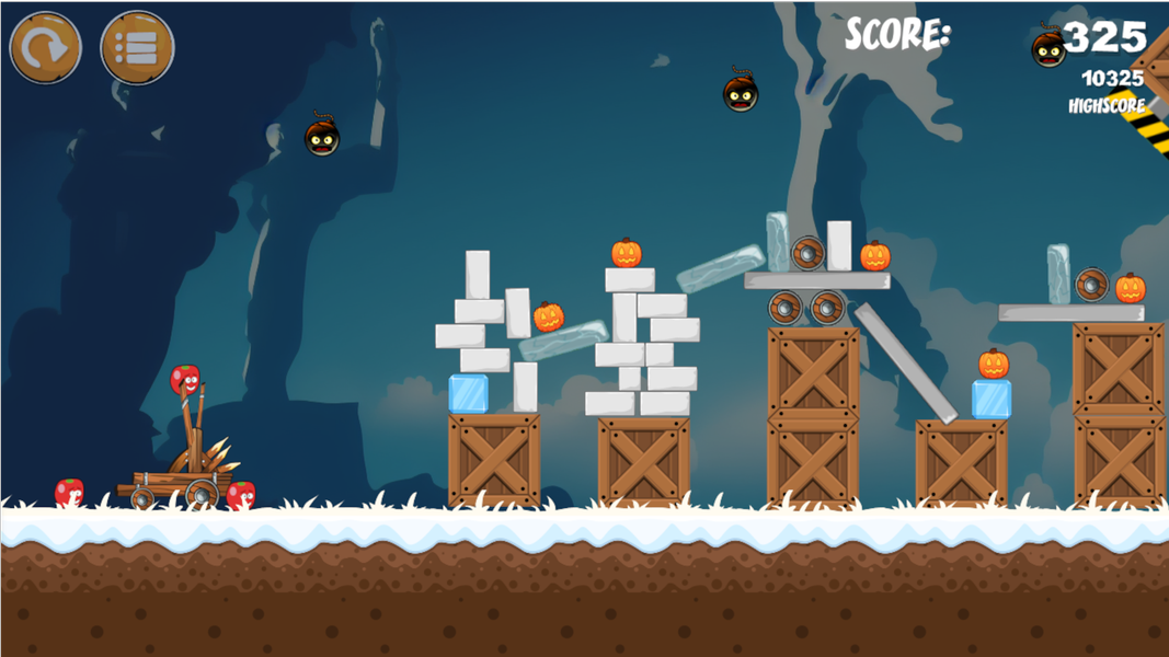Pumpkins knock down - Gameplay image of android game