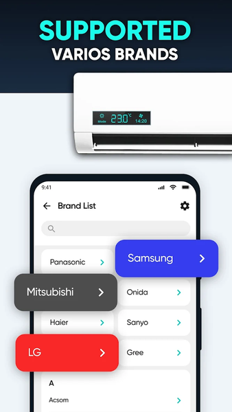 AC Remote Control Universal - عکس برنامه موبایلی اندروید