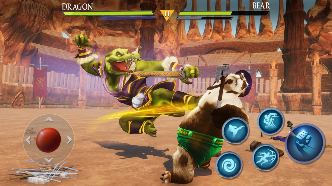 King Kung Fu Animal Fighters - Gameplay image of android game