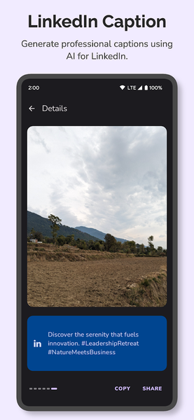 AI Captions for Photos: CapGen - عکس برنامه موبایلی اندروید
