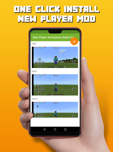 Player Animations Mod for MCPE - Image screenshot of android app