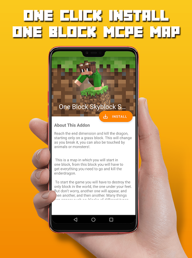 One Block Skyblock Survival Ma - Image screenshot of android app