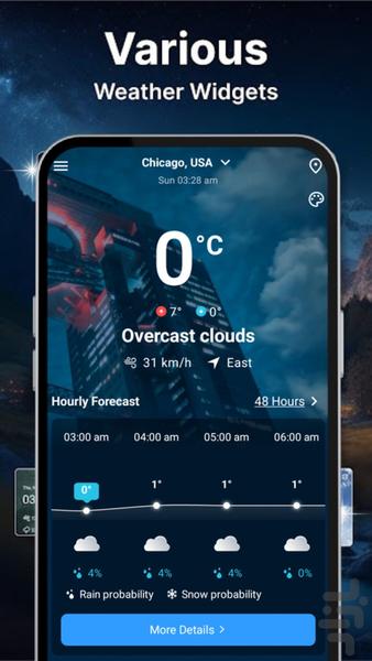 Advanced Weather - فوق پیشرفته 2024 - عکس برنامه موبایلی اندروید