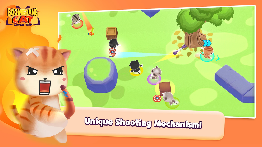 Boomerang Cat Adventure - Gameplay image of android game