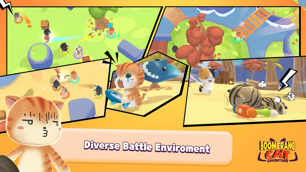 Boomerang Cat Adventure - Gameplay image of android game