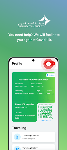 COVID19 - DXB Smart App - Image screenshot of android app