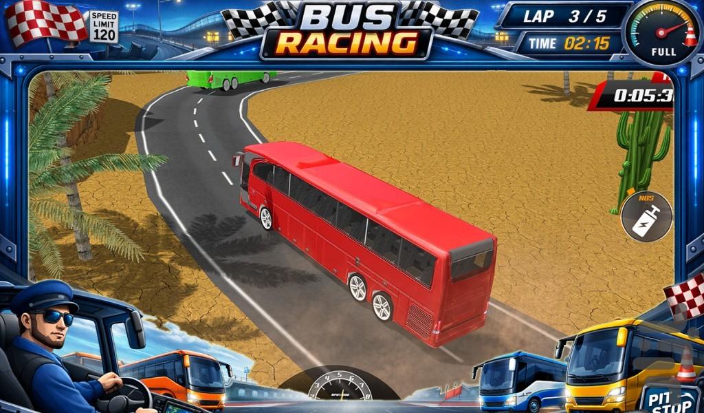 بازی مسابقات اتوبوس - Gameplay image of android game