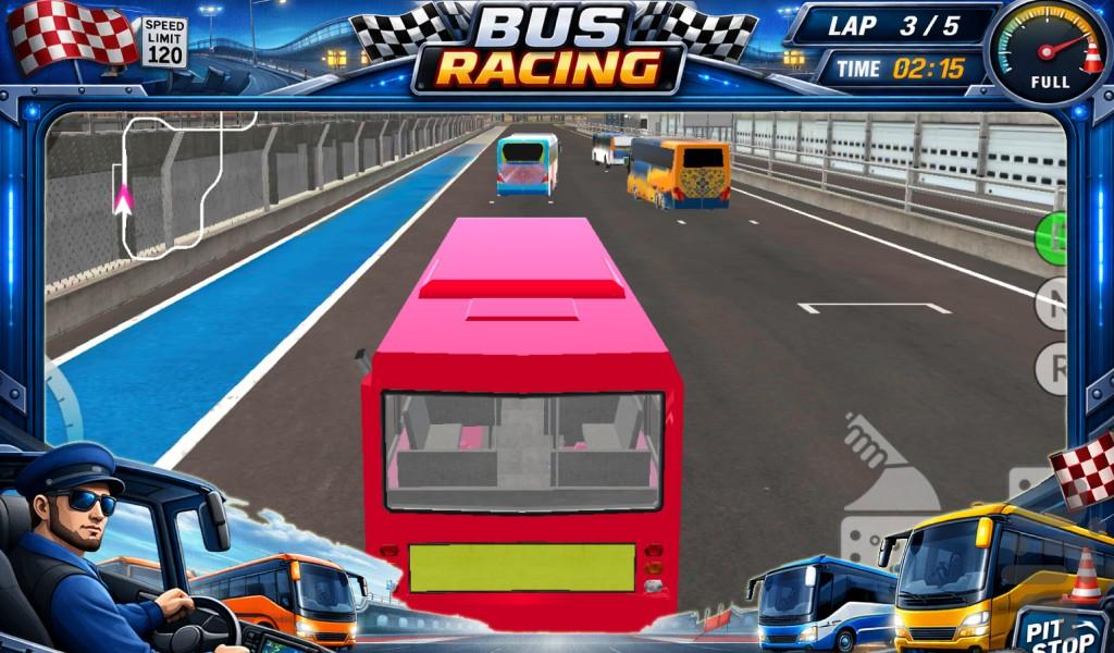 بازی مسابقات اتوبوس - Gameplay image of android game