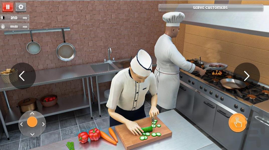 بازی کافه رستوران - Gameplay image of android game