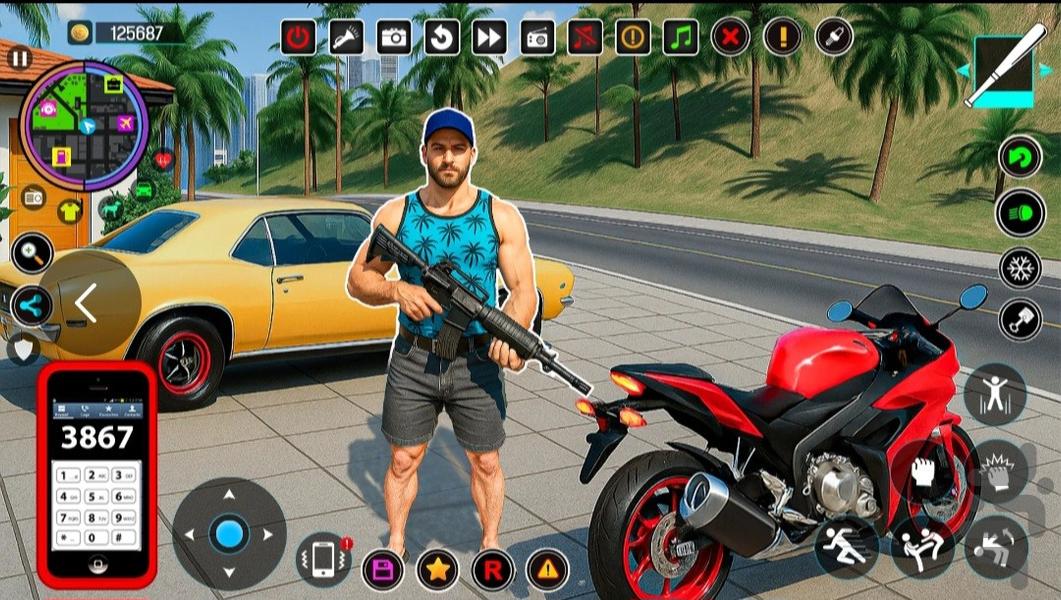 بازی گنگستر میامی - Gameplay image of android game