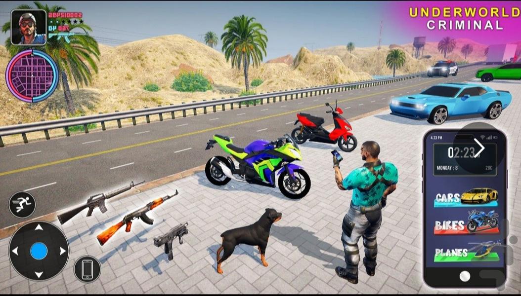 بازی گنگستر میامی - Gameplay image of android game