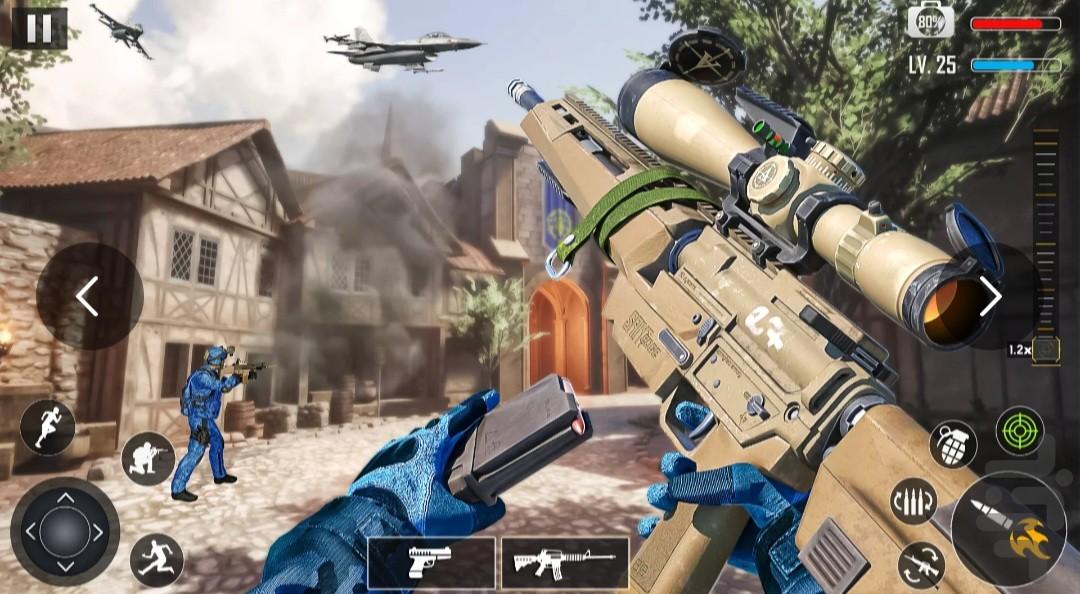 بازی تفنگی نیروی زمینی - Gameplay image of android game