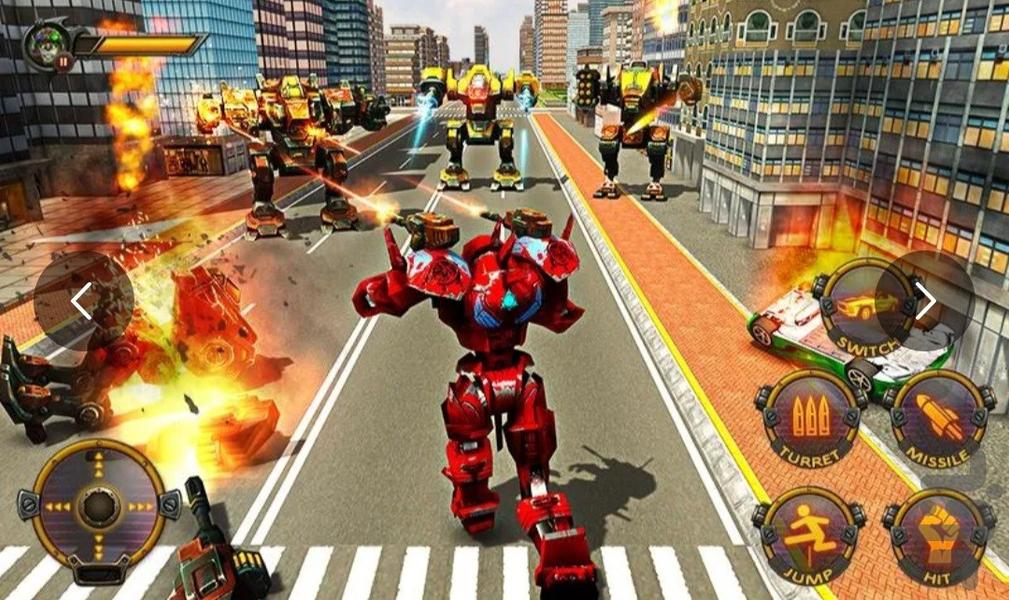 بازی جنگی هجوم ربات ها - Gameplay image of android game
