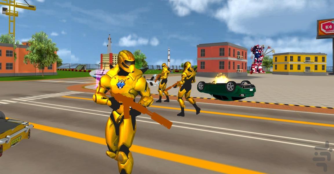 بازی جنگی هجوم ربات ها - Gameplay image of android game