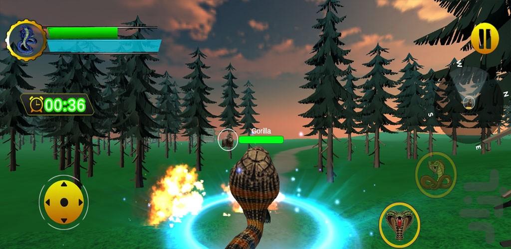 بازی حمله مار آناگوندا - عکس بازی موبایلی اندروید