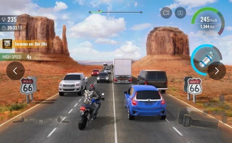 موتور بازی در اتوبان - Gameplay image of android game