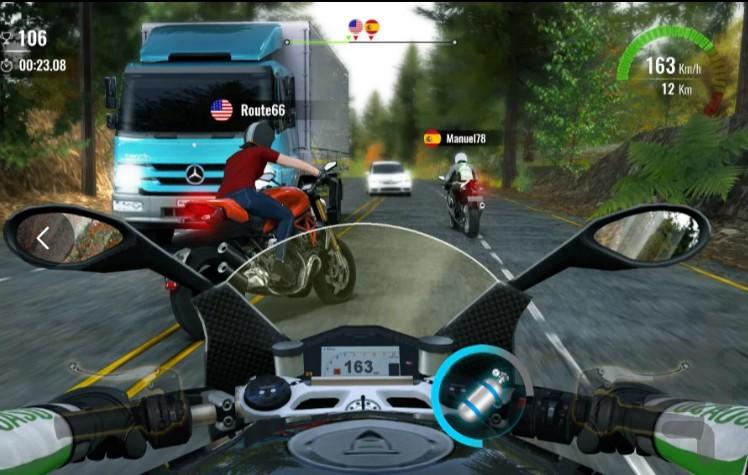 موتور بازی در اتوبان - Gameplay image of android game