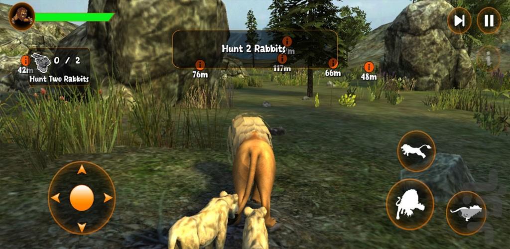 بازی شیر درنده - حیات وحش - Gameplay image of android game