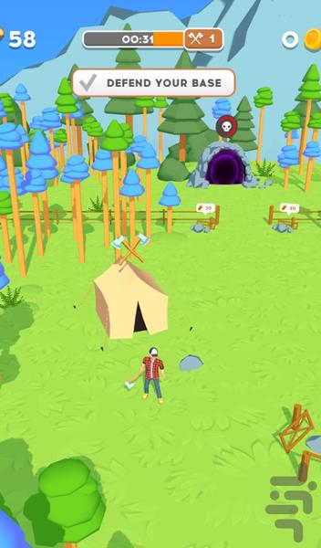 بازی چوب بری - Gameplay image of android game