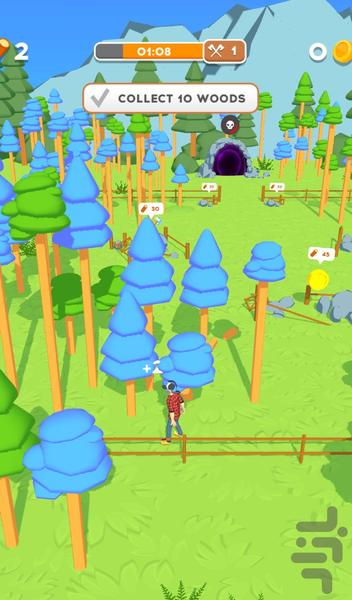 بازی چوب بری - Gameplay image of android game