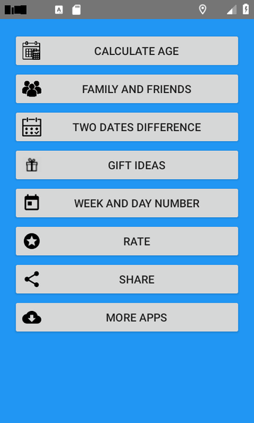 Age & Date of birth calculator - Image screenshot of android app