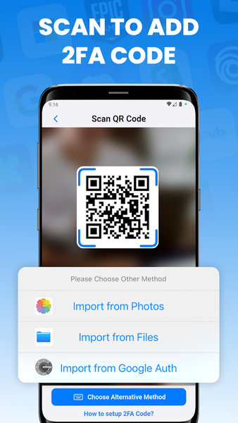 Authenticator App · ۲FA - عکس برنامه موبایلی اندروید