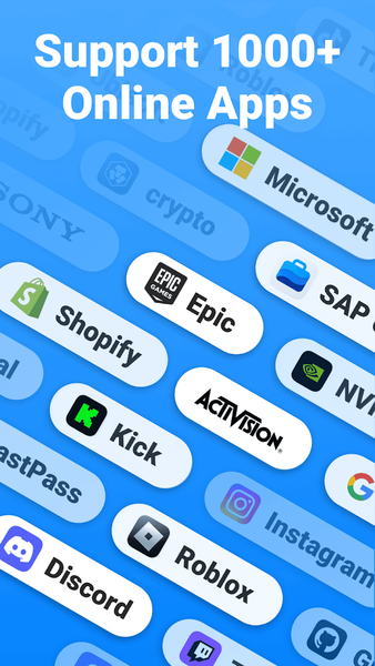 Authenticator App: ۲FA/MFA/OTP - عکس برنامه موبایلی اندروید