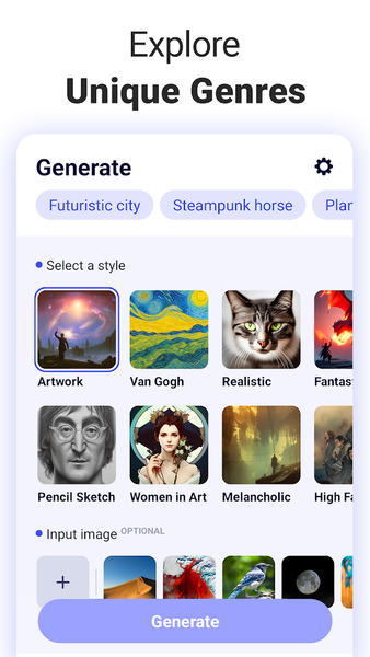 ARTA: AI Art & Photo Generator - Image screenshot of android app